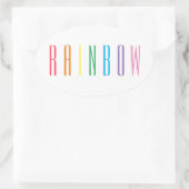 REGENBOOG ovale Stickers (Tas)