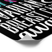 Regenboog ovarium en borstkanker bewustzijn roze T Poster (Hoek)