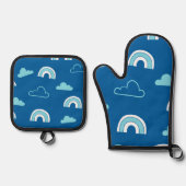 Regenboog Ovenwant & Pannenlap Set (Voorkant)