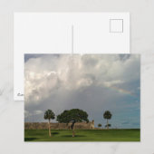 Regenboog over Castillo de San Marcos Briefkaart (Voorkant / Achterkant)