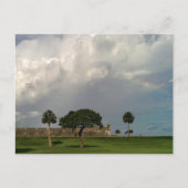 Regenboog over Castillo de San Marcos Briefkaart (Voorkant)