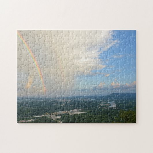 Regenboog over Chattanooga, Tennessee - 11 x 14 in Legpuzzel (Horizontaal)