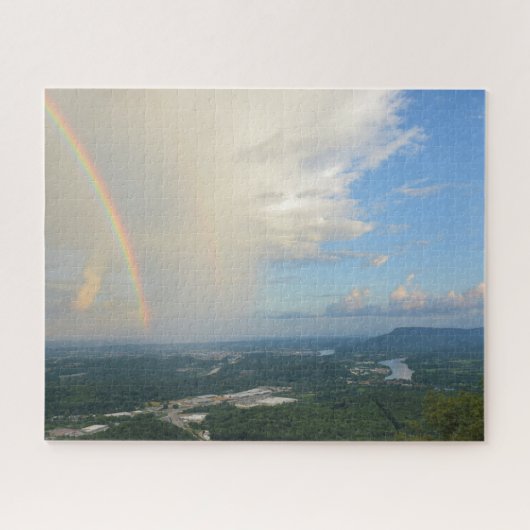 Regenboog over Chattanooga, Tennessee - 16 x 20 in Legpuzzel (Horizontaal)
