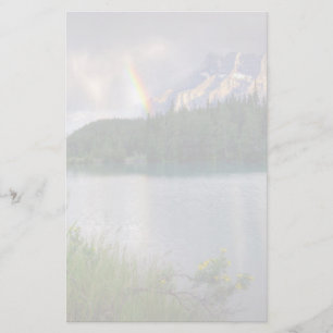 Regenboog over de bergen briefpapier
