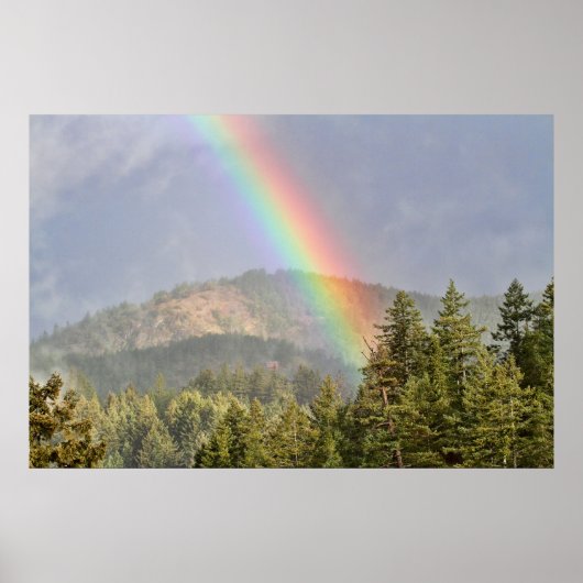 Regenboog over de bergen poster (Voorkant)
