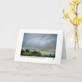 Regenboog over de de fotokaart van kaart (Gele Bloem)