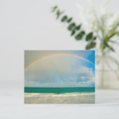 Regenboog over de oceaan briefkaart (Staand voorkant)
