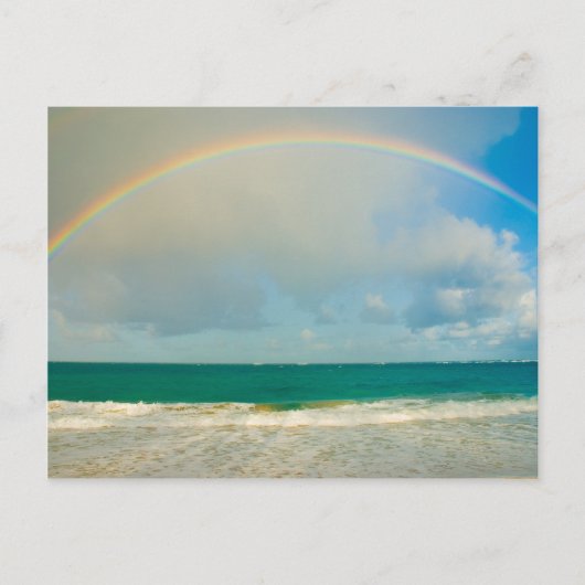 Regenboog over de oceaan briefkaart (Voorkant)