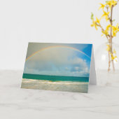 Regenboog over de oceaan kaart (Gele Bloem)