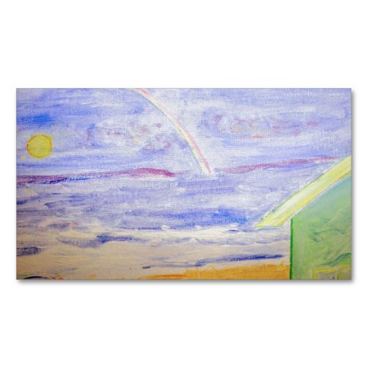 Regenboog over de     OceanBusiness Card Magnetisch Visitekaartje (Voorkant)