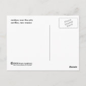 regenboog over de ortiz briefkaart (Achterkant)