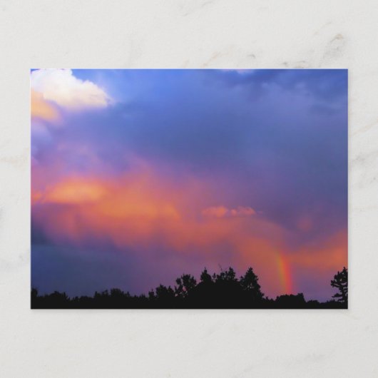 regenboog over de ortiz briefkaart (Voorkant)