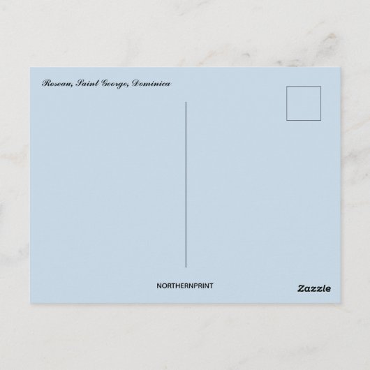 Regenboog over de rivier in Dominica Briefkaart (Achterkant)