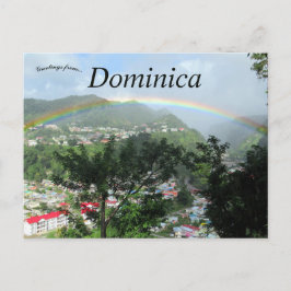 Regenboog over de rivier in Dominica Briefkaart