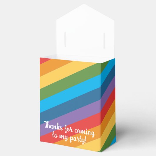 Regenboog over de wolken Baby's eerste verjaardag Bedankdoosjes (Geopend)