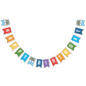 Regenboog over de wolken Baby's eerste verjaardag Vlaggetjes (Alle)