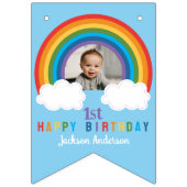 Regenboog over de wolken Baby's eerste verjaardag Vlaggetjes (Eerste vlag)