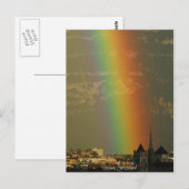 regenboog over Genève Briefkaart (Voorkant / Achterkant)