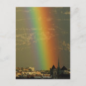 regenboog over Genève Briefkaart (Voorkant)