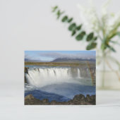 Regenboog over Godafoss Waterfall, IJsland Briefkaart (Staand voorkant)