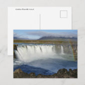 Regenboog over Godafoss Waterfall, IJsland Briefkaart (Voorkant / Achterkant)
