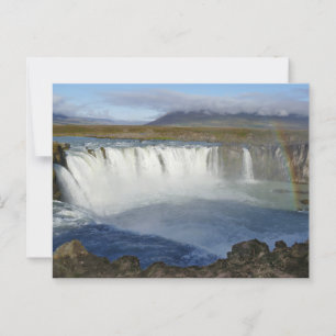 Regenboog over Godafoss Waterfall, IJsland Briefkaart