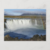 Regenboog over Godafoss Waterfall, IJsland Briefkaart (Voorkant)