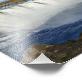 Regenboog over Godafoss Waterfall, IJsland Foto Afdruk (Hoek)