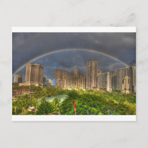 Regenboog over Hawaii Briefkaart