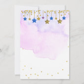 Regenboog over het Baby shower van de maan Kaart (Achterkant)