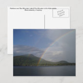 Regenboog over het Blue Mountain Lake Briefkaart (Voorkant / Achterkant)