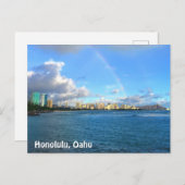 Regenboog over het Honolulu-Briefkaart Briefkaart (Voorkant / Achterkant)