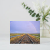 Regenboog over het spoor nabij Fairfield Briefkaart (Staand voorkant)
