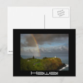 Regenboog over het zwarte briefkaart van de vuurto (Voorkant / Achterkant)