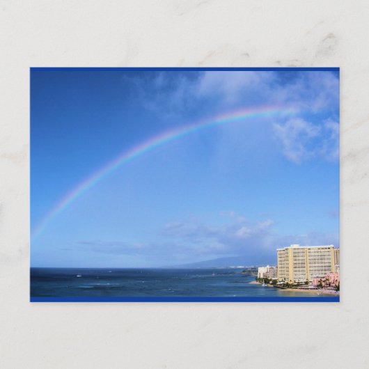 Regenboog over Honolulu, Hawaii Briefkaart (Voorkant)