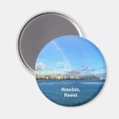 Regenboog over Honolulu, Hawaii Magneet (Voorkant / Achterkant)