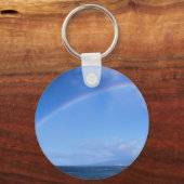 Regenboog over Honolulu, Hawaii Sleutelhanger (Voorkant)