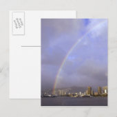 Regenboog over Honolulu, Hawaii, Verenigde Staten Briefkaart (Voorkant / Achterkant)