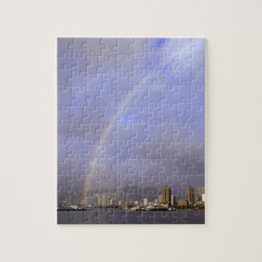 Regenboog over Honolulu, Hawaii, Verenigde Staten Legpuzzel (Verticaal)