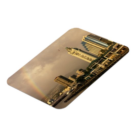 Regenboog over Honolulu, Hawaii, VS 2 Magneet (Linkerzijde)
