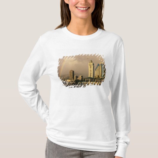 Regenboog over Honolulu, Hawaii, VS 2 T-shirt (Voorkant)