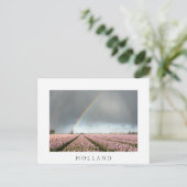 Regenboog over hyacinths en een windmolen in Neder Briefkaart (Staand voorkant)