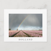 Regenboog over hyacinths en een windmolen in Neder Briefkaart (Voorkant)
