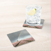 Regenboog over hyacinths en een windmolen in Neder Kartonnen Onderzetters (Insitu)