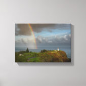Regenboog over Kilauea Vuurtoren canvas (Voorkant)