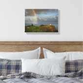 Regenboog over Kilauea Vuurtoren canvas Afdruk (Insitu (Slaapkamer))
