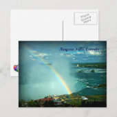 Regenboog over Niagara Herfsten Canada Side Briefk Briefkaart (Voorkant / Achterkant)