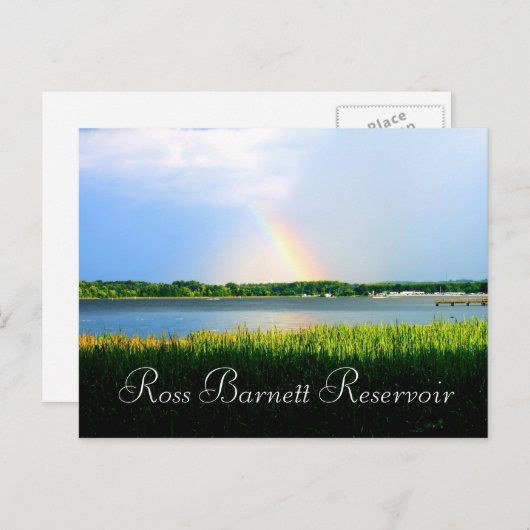 Regenboog over Ross Barnett Reservoir Briefkaart (Voorkant / Achterkant)
