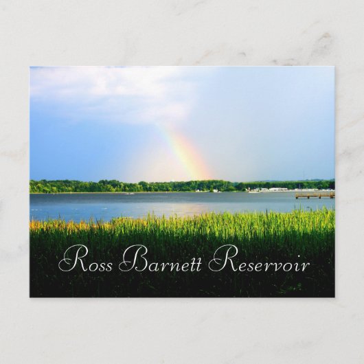Regenboog over Ross Barnett Reservoir Briefkaart (Voorkant)