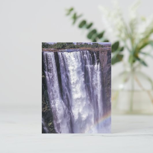 Regenboog over VictoriaHerfsten - Zimbabwe, Afrika Briefkaart (Staand voorkant)